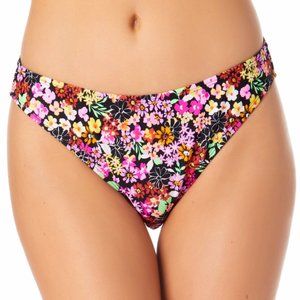 California Waves Floral Printed Hipster Bikini Bottom